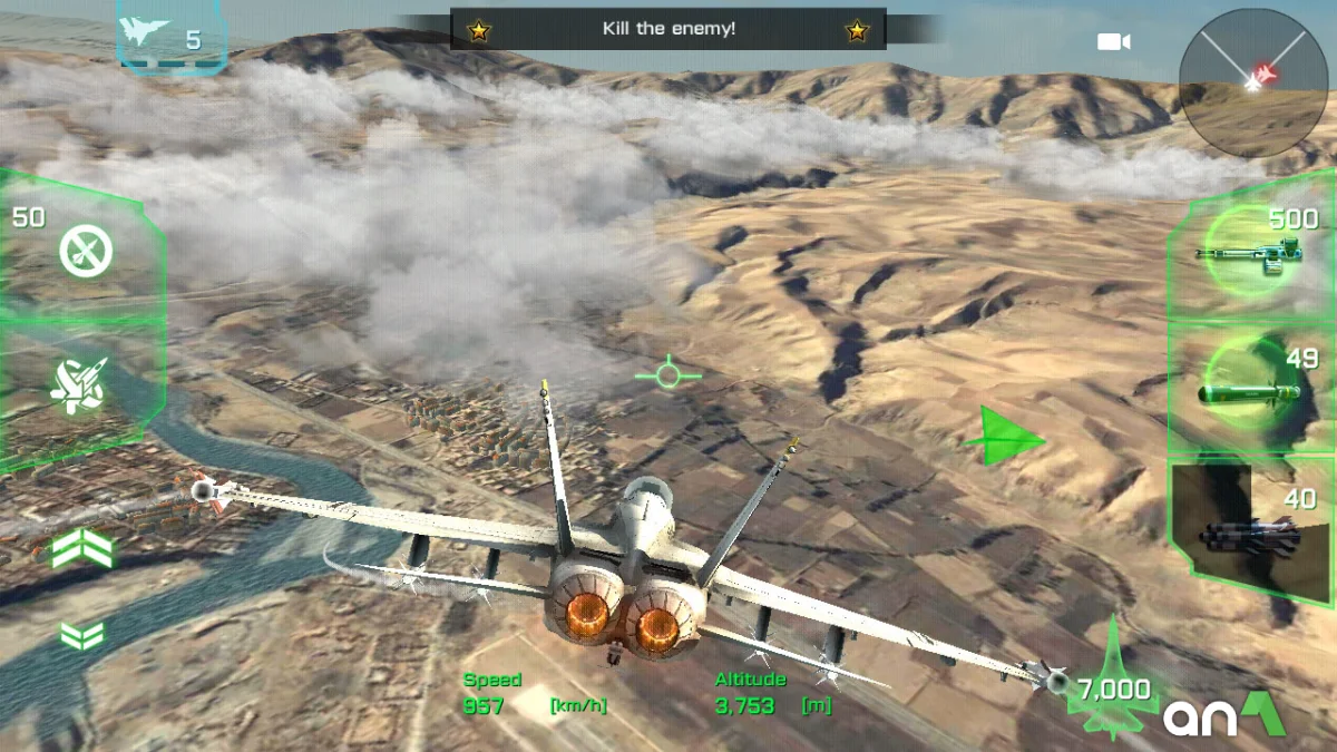 Ace Fighter Mod APK ảnh chơi game 1