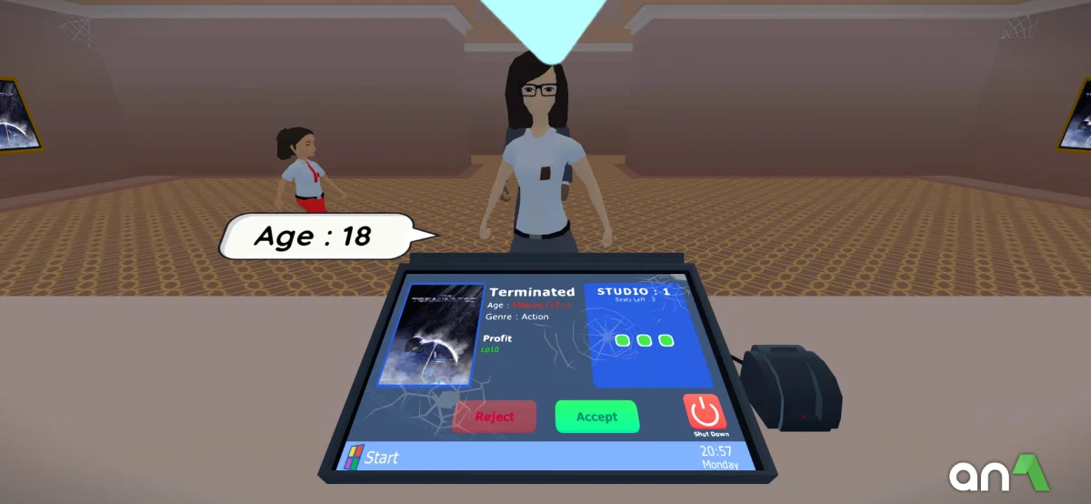 Bioskop Simulator Mod APK ảnh chơi game 2