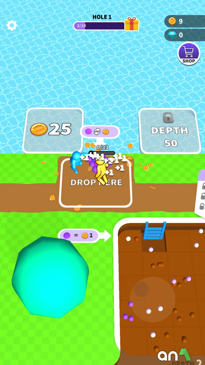 Dig Deep Mod APK ảnh chơi game 2