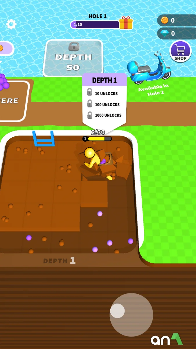 Dig Deep Mod APK ảnh chơi game 3