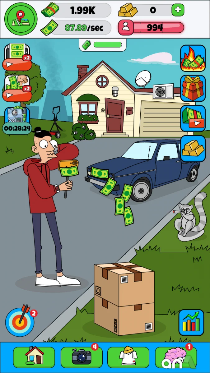 Lamar - Idle Vlogger Mod APK ảnh chơi game 2