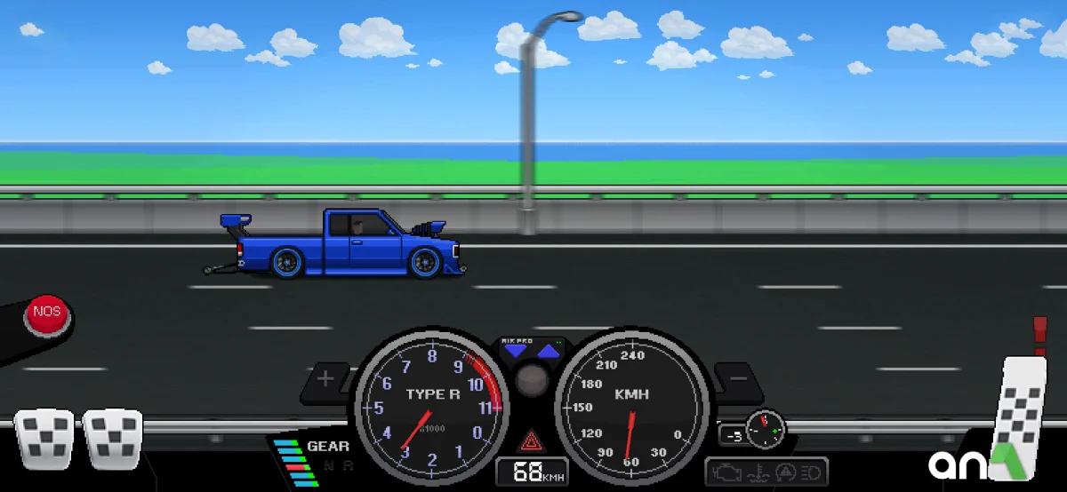 Pixel Car Racer Mod APK ảnh chơi game 1