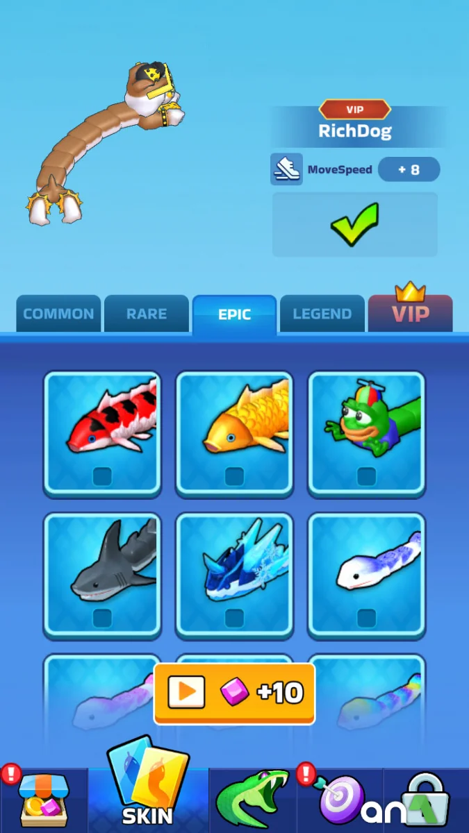 Snake Clash Mod APK ảnh chơi game 4