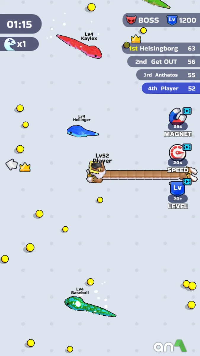 Snake Clash Mod APK ảnh chơi game 6