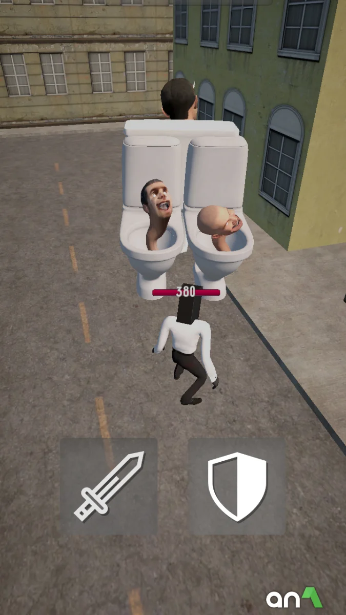Toilet Fight Mod APK ảnh chơi game 1