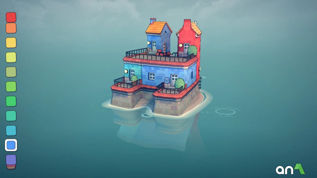 Townscaper Mod APK ảnh chơi game 1