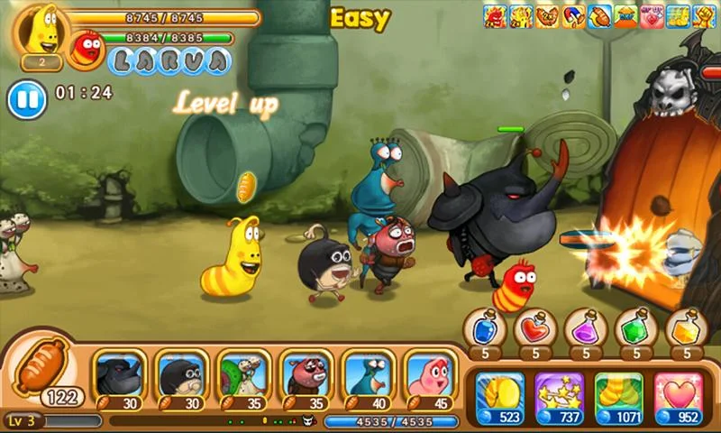 Larva Heroes Lavengers Mod Apk (Mod Mở Khóa Tất Cả/ Tiền/ Candy/ Ads)