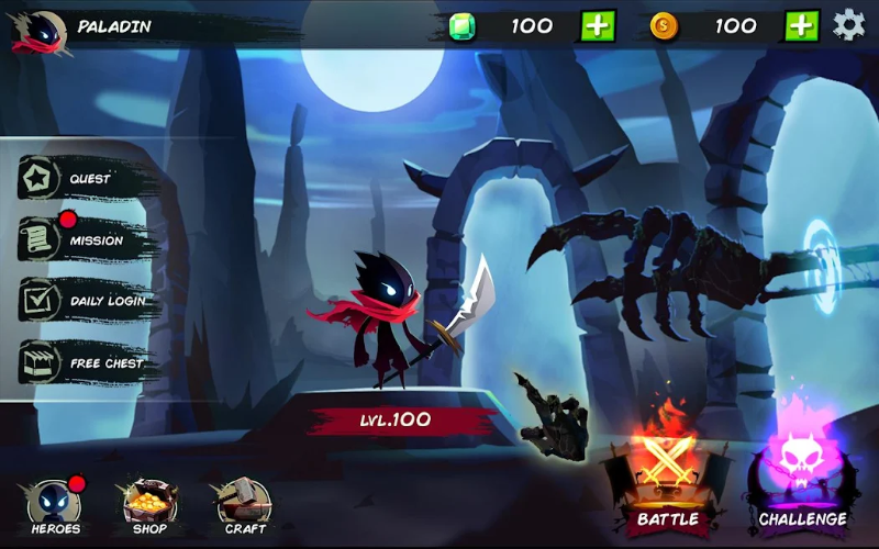 Shadow Stickman: Fight for Justice Mod Apk (Mod Vô Hạn Tiền)