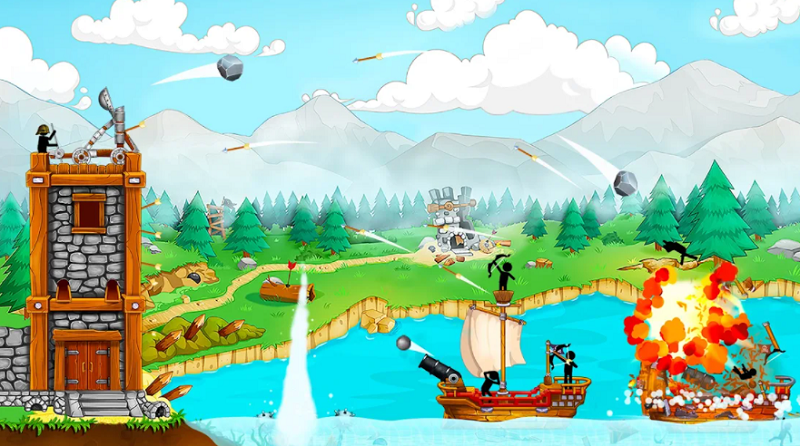 The Catapult: Castle Clash with Stickman Pirates Mod Apk (Mod Vô Hạn Tiền/ Mở khóa)