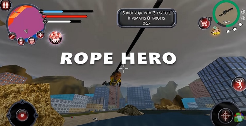 Rope Hero Mod Apk (Mod Vô Hạn Tiền/ Điểm)