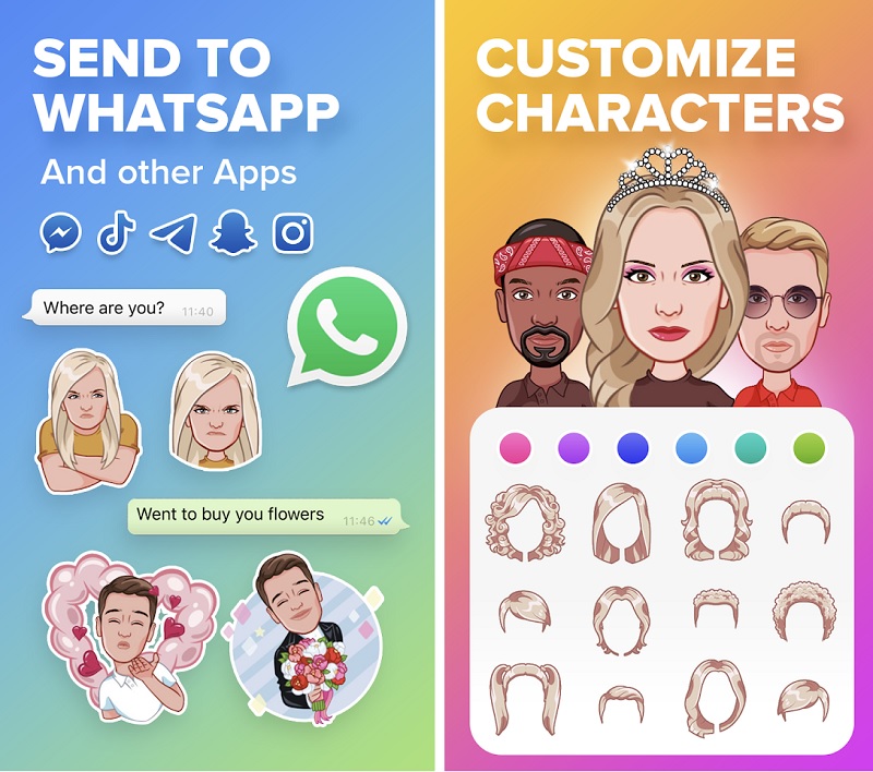 Mirror Emoji Maker Avatar Avatoon Face Stickers mod apk