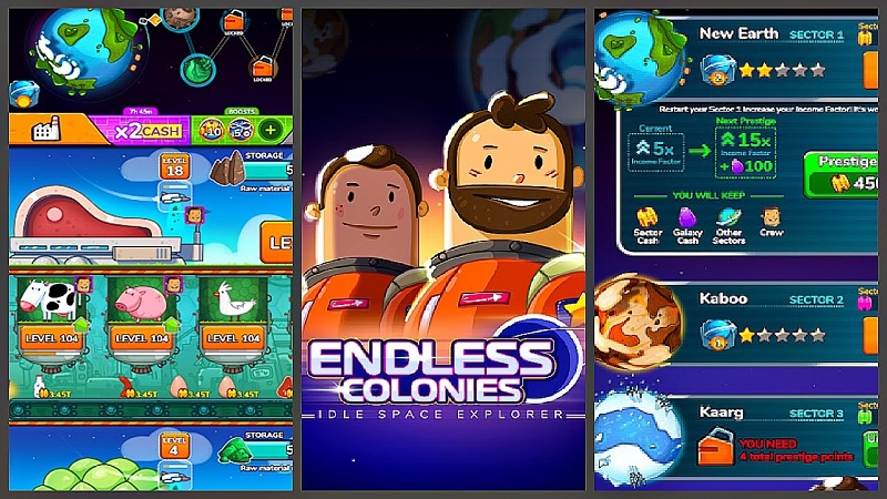 Endless Colonies: Idle Space Explorer Mod Apk (Mod Vô Hạn Đá Quý)