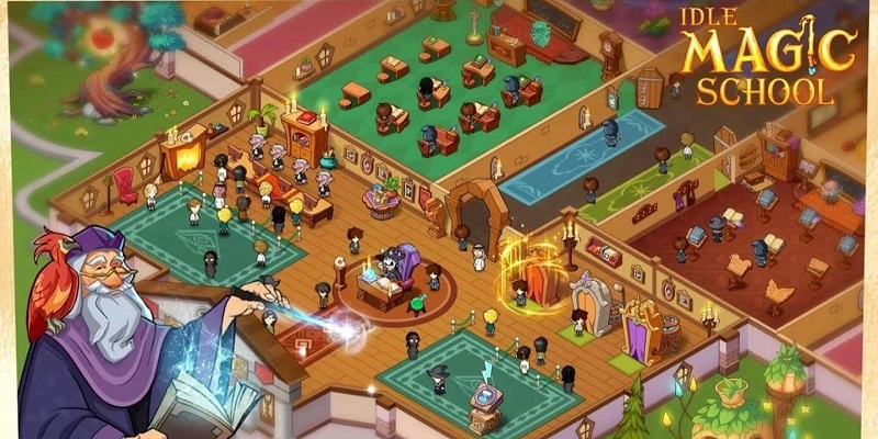 Idle Magic School Mod Apk (Mod Menu/Vô Hạn Vàng/Holy Water)