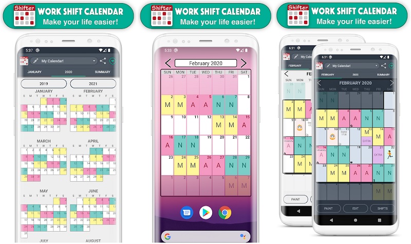 Mod Work Shift Calendar