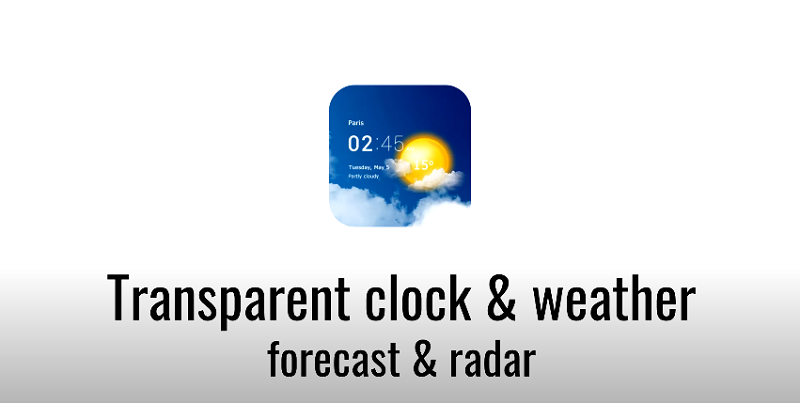 Transparent Clock and Weather Mod Apk (Mod Mở Khóa Premium)